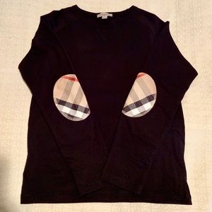 Burberry Long Sleeve with Check Elbow Patches
